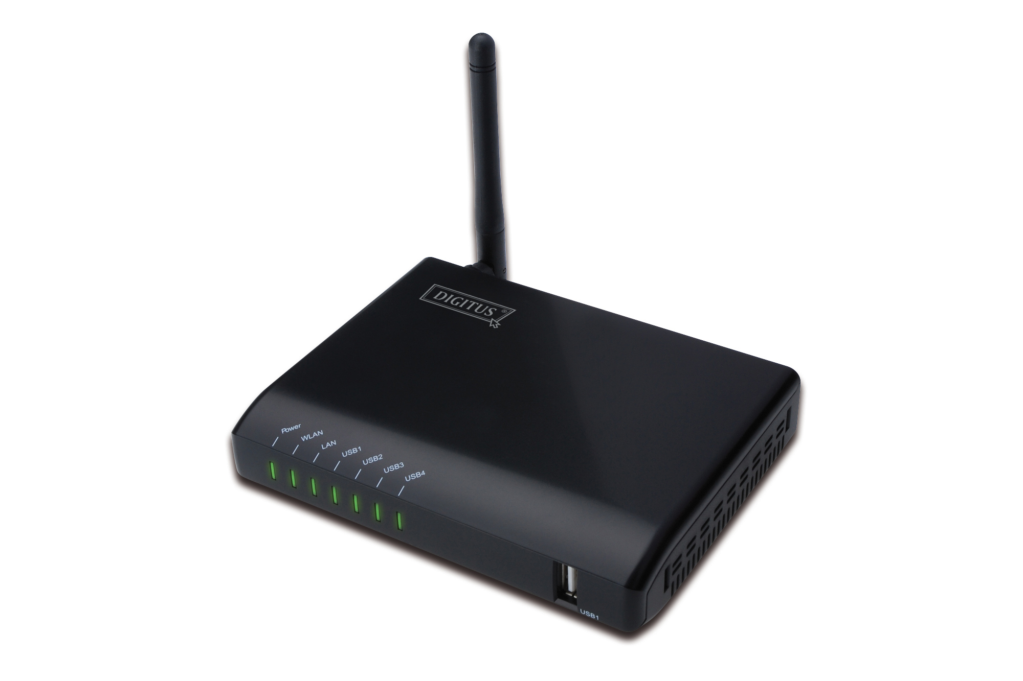 DIGITUS 4-Port USB 2.0 Wireless Multifunction Network Server